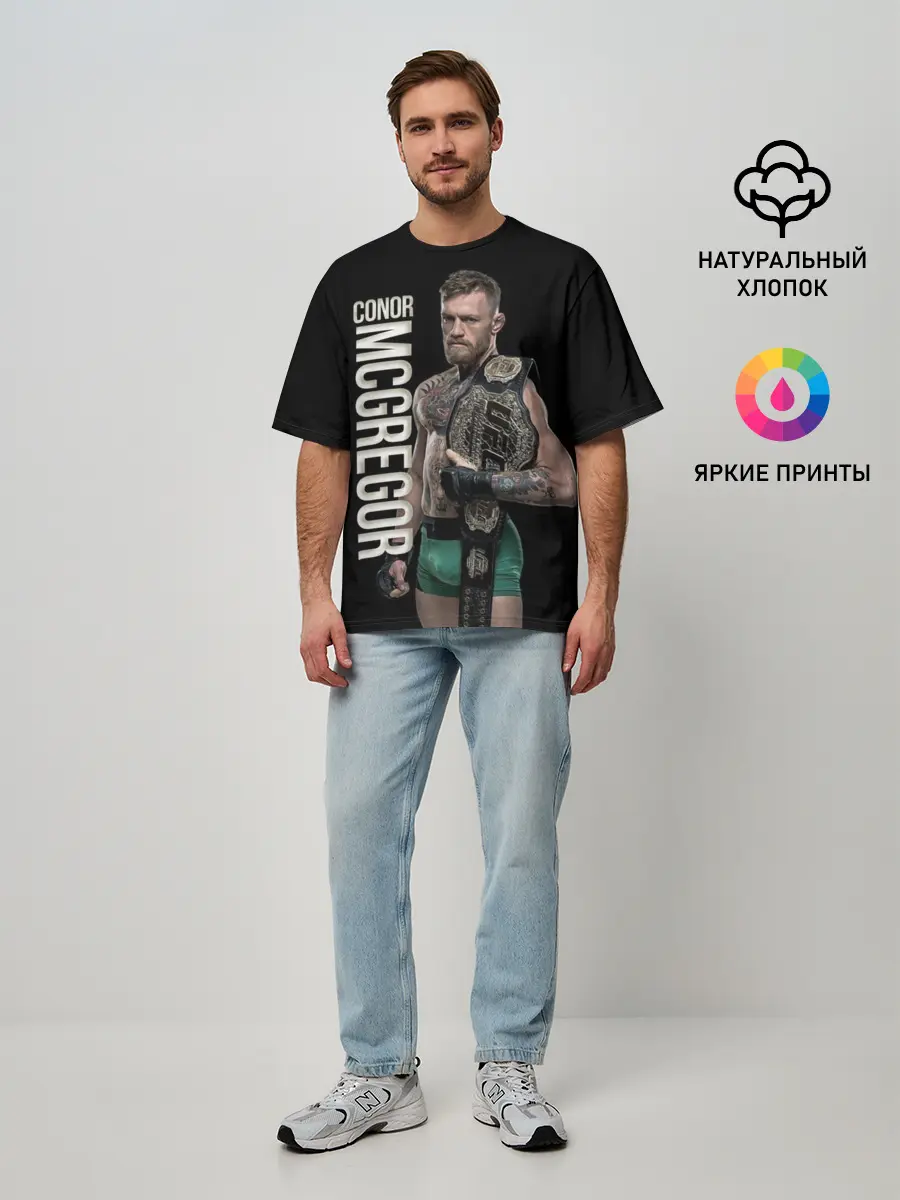 Мужская футболка оверсайз / Конор МакГрегор