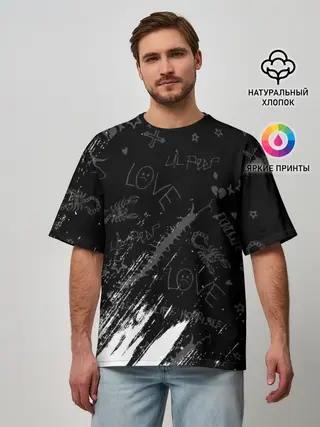 Мужская футболка оверсайз / LIL PEEP / ЛИЛ ПИП