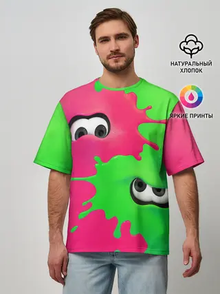 Мужская футболка оверсайз / Splatoon 2