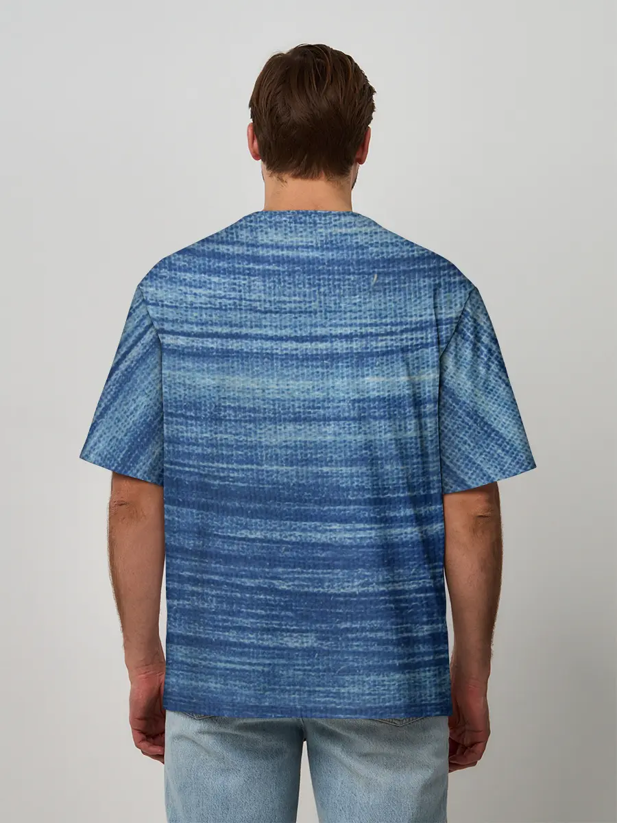 Мужская футболка оверсайз / Texture. Denim