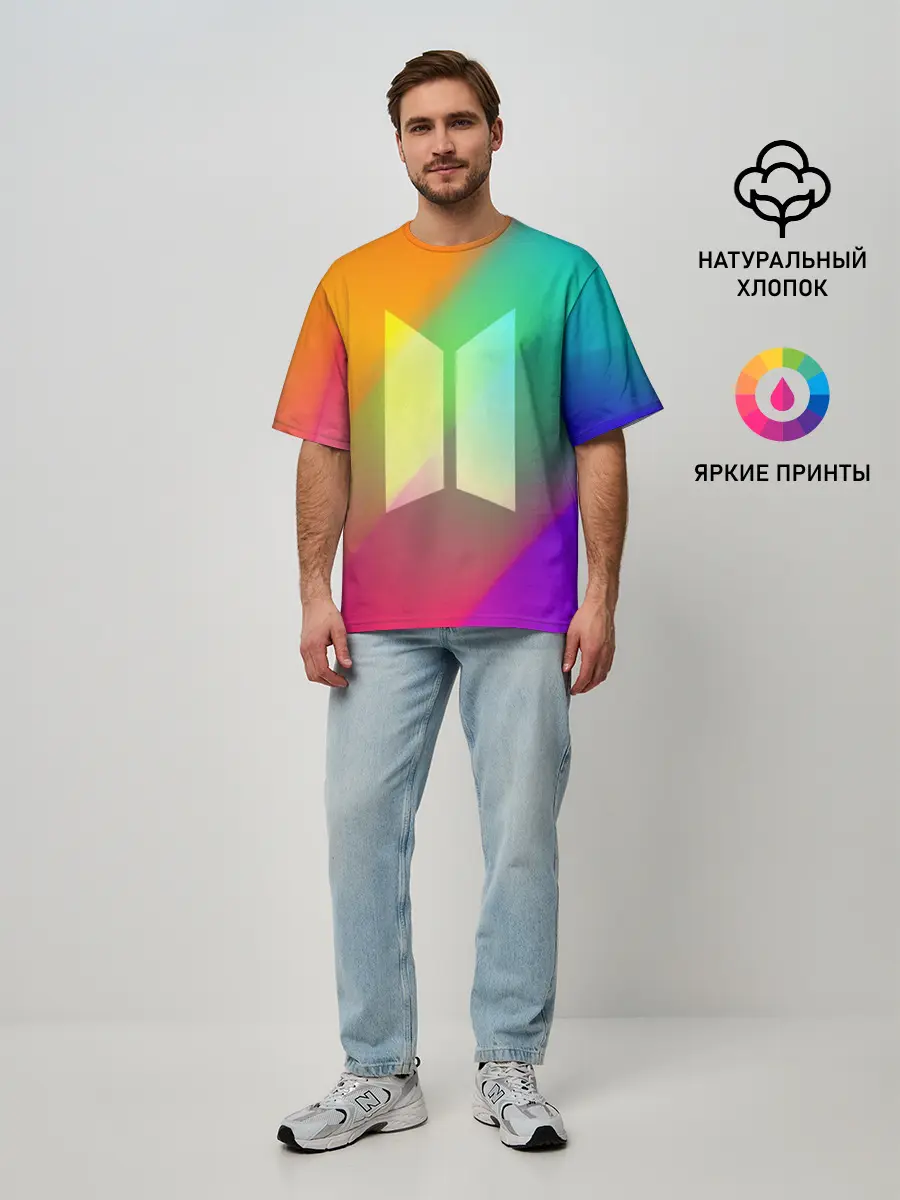 Мужская футболка оверсайз / BTS