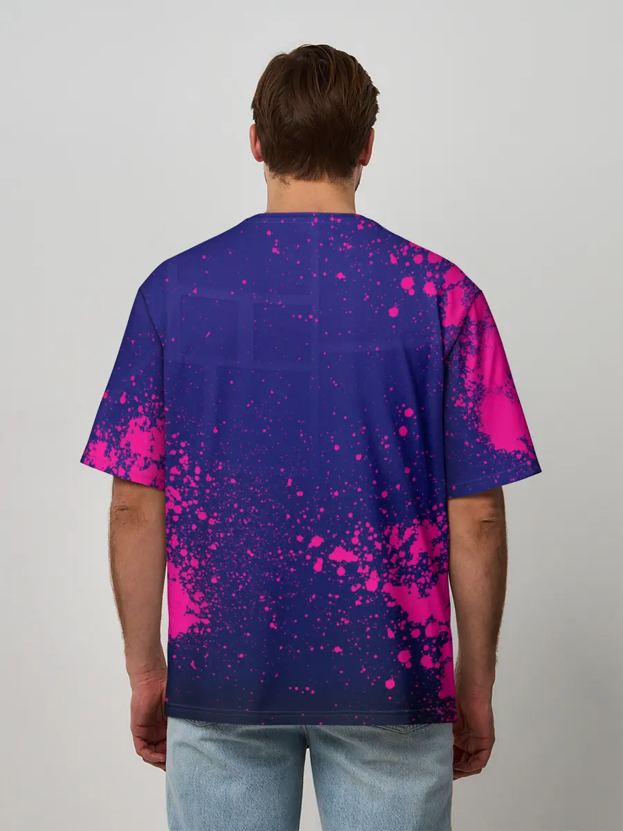 Мужская футболка оверсайз / Geometry Dash