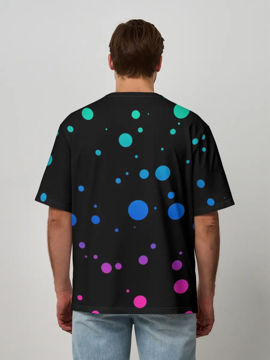 Мужская футболка оверсайз / геометрия