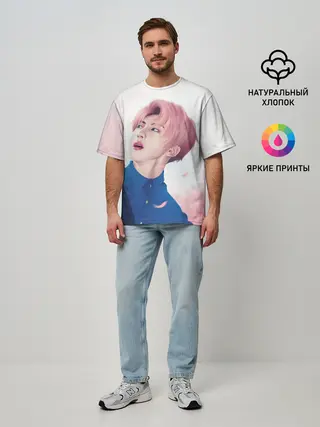 Мужская футболка оверсайз / Сакура