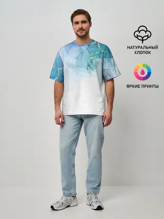 Мужская футболка оверсайз / Краски