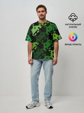 Мужская футболка оверсайз / Space Invaders
