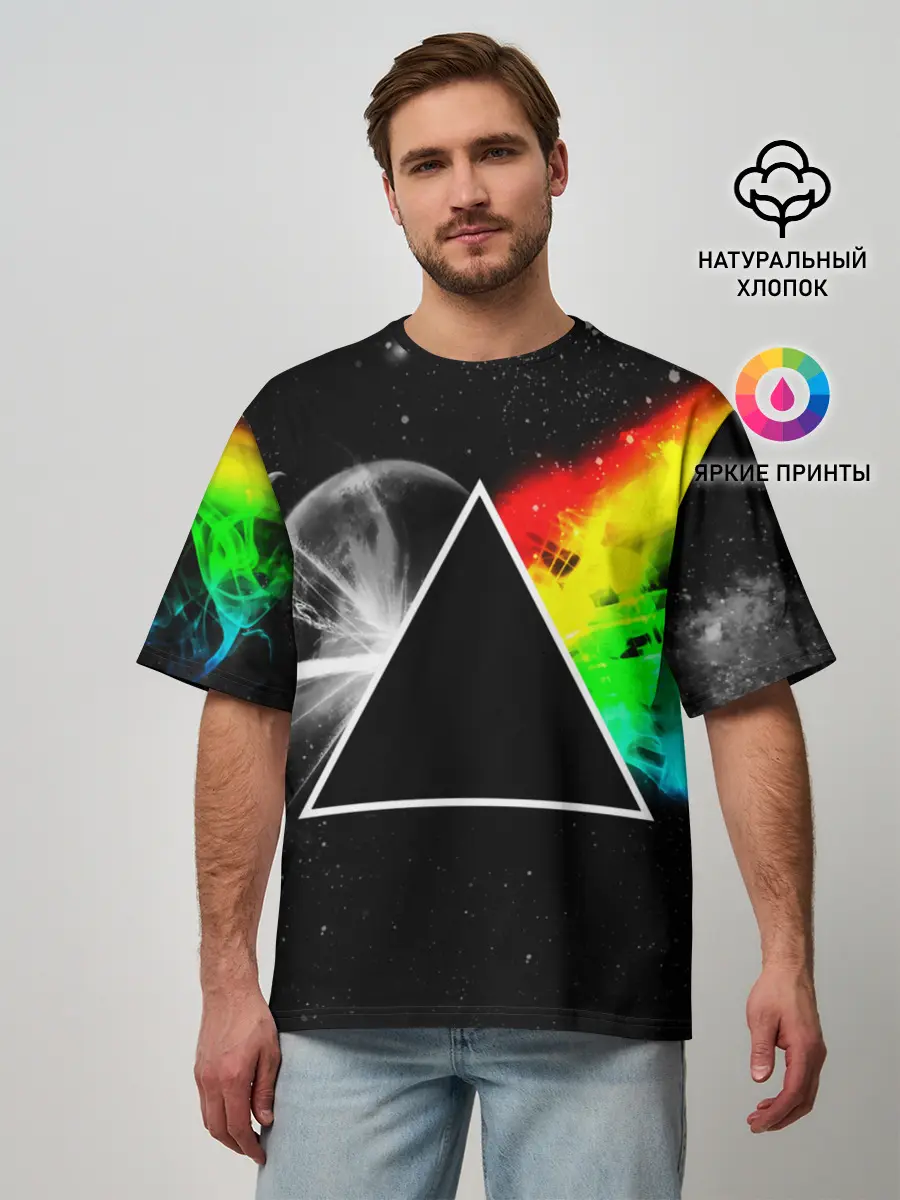Мужская футболка оверсайз / PINK FLOYD