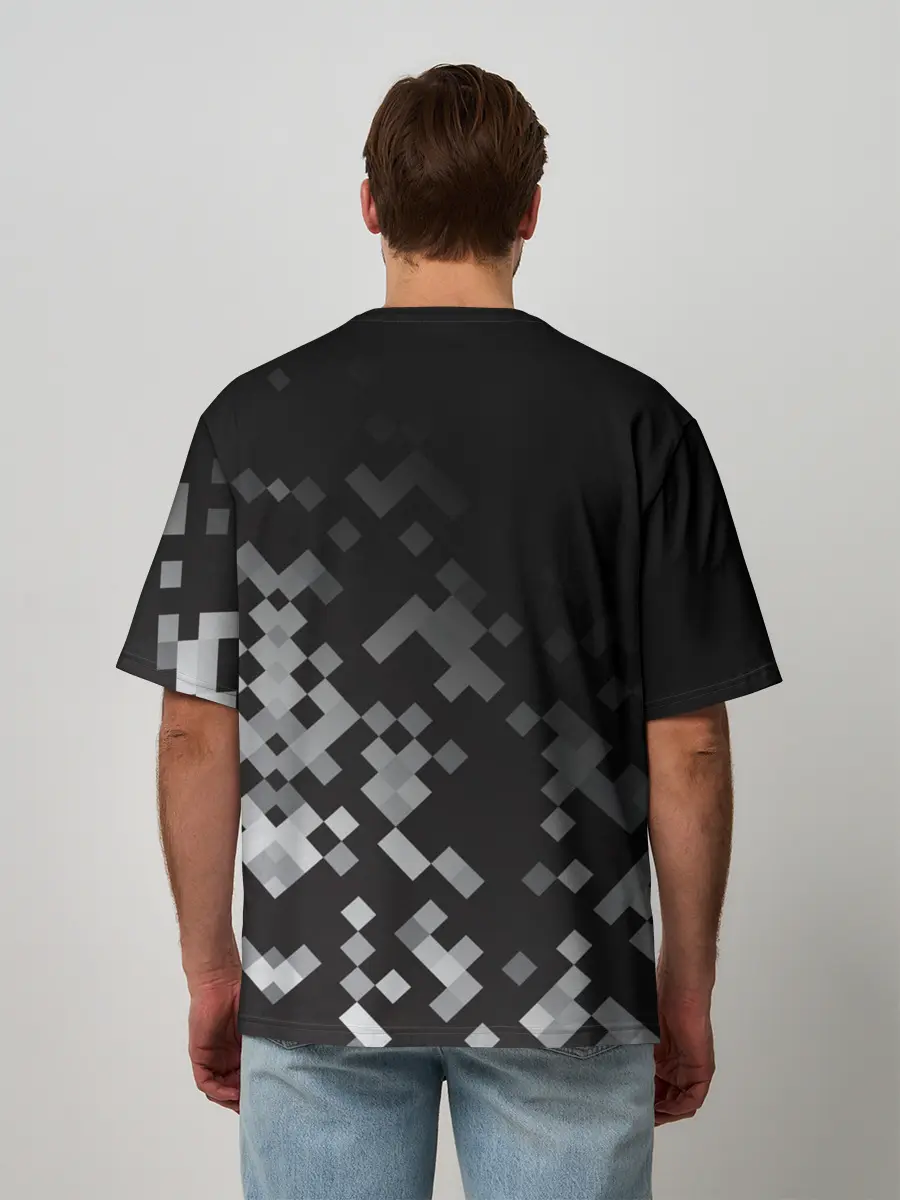 Мужская футболка оверсайз / LAND ROVER ГОРОДСКОЙ КАМУФЛЯЖ