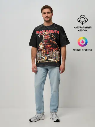 Мужская футболка оверсайз / Iron Maiden