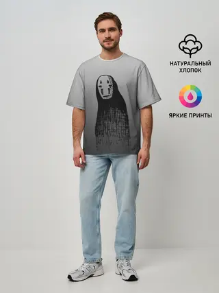 Мужская футболка оверсайз / Мрачный Каонаси