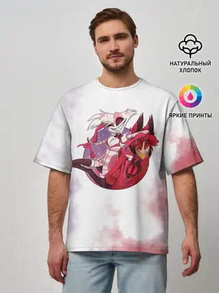 Мужская футболка оверсайз / Hazbin Hotel