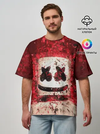 Мужская футболка оверсайз / Marshmello