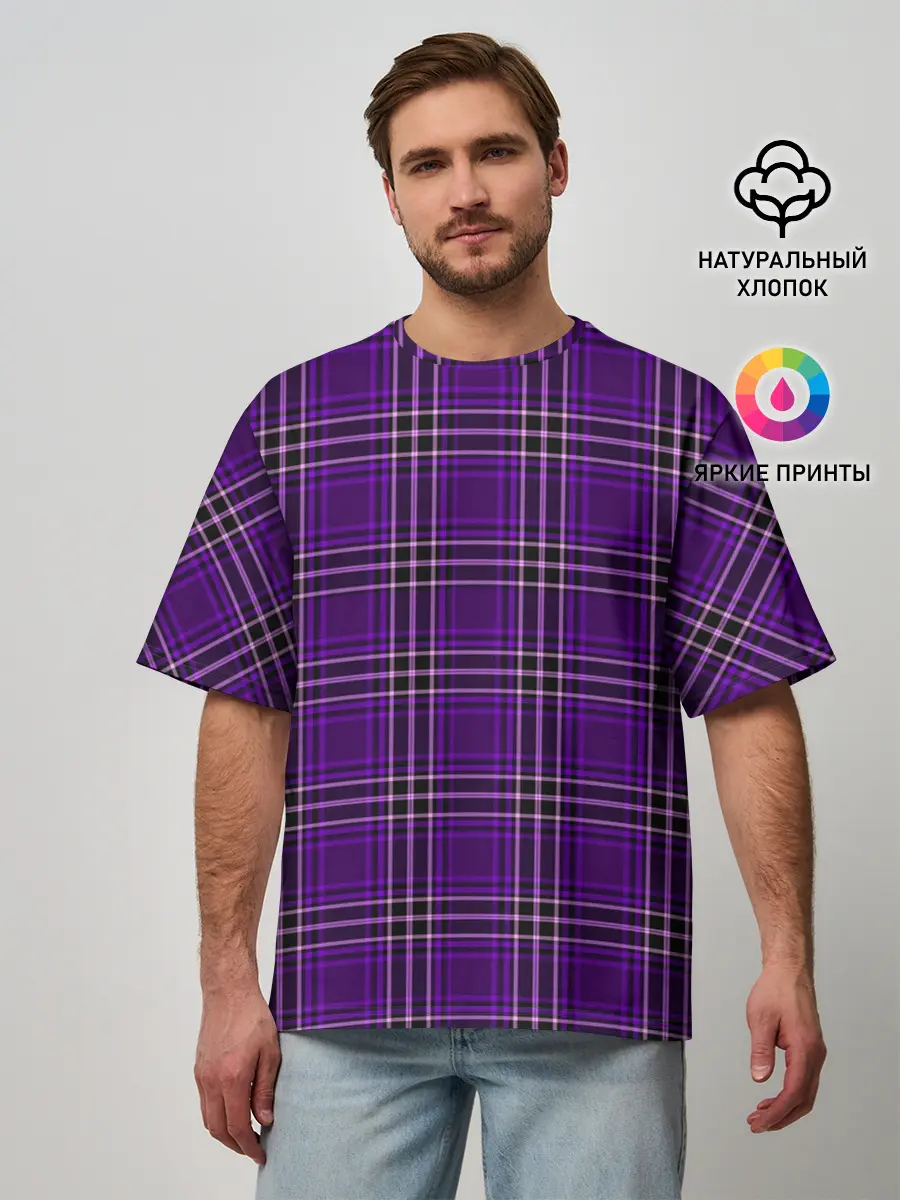 Мужская футболка оверсайз / The Gentlemen Violet