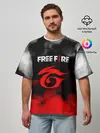 Мужская футболка оверсайз / GARENA FREE FIRE / ГАРЕНА ФРИ ФАЕР.