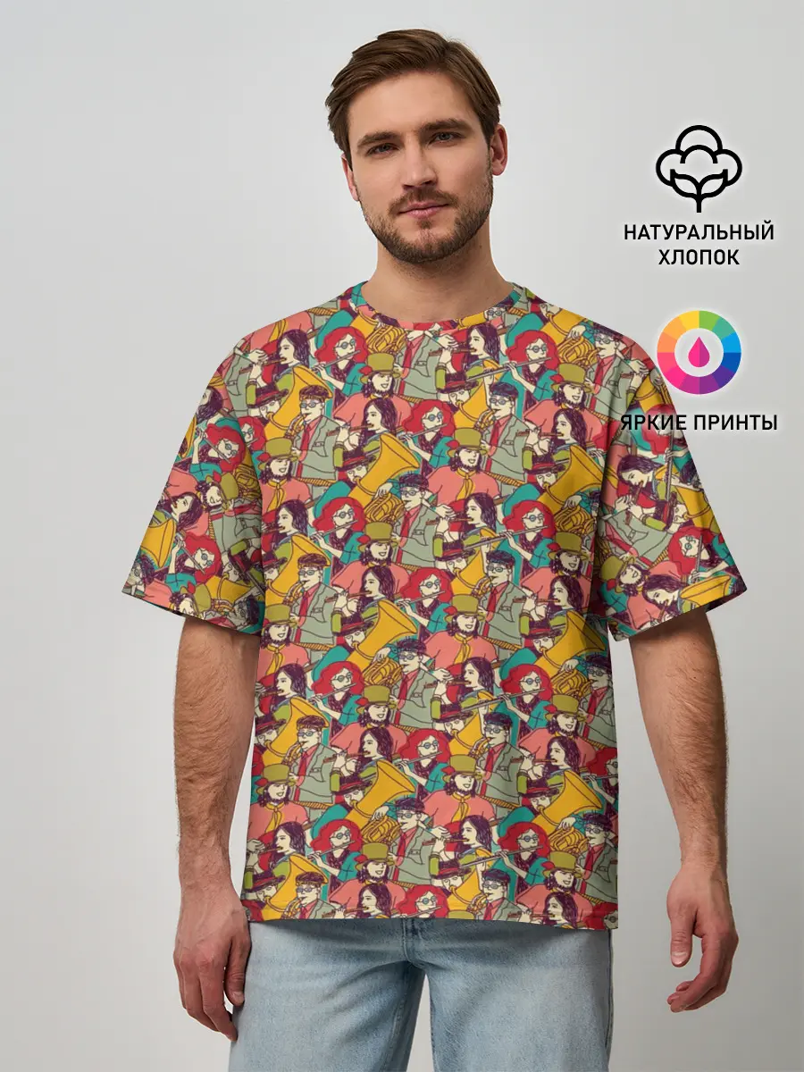 Мужская футболка оверсайз / Оркестр