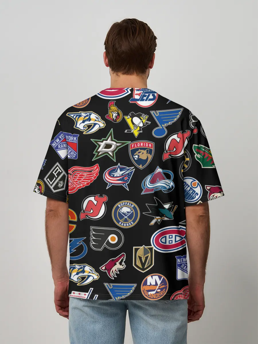 Мужская футболка оверсайз / NBA PATTERN