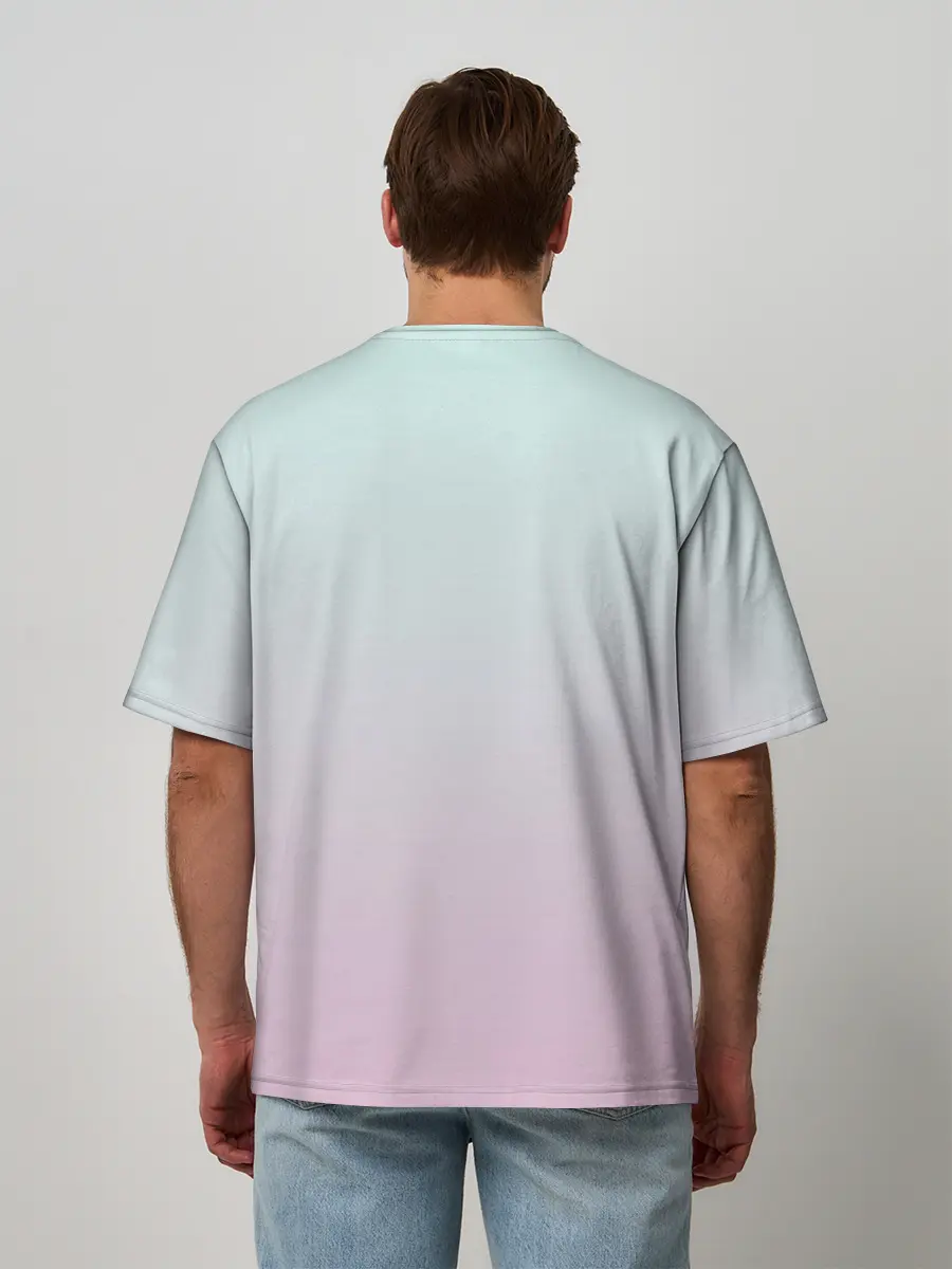 Мужская футболка оверсайз / акварельные бабочки