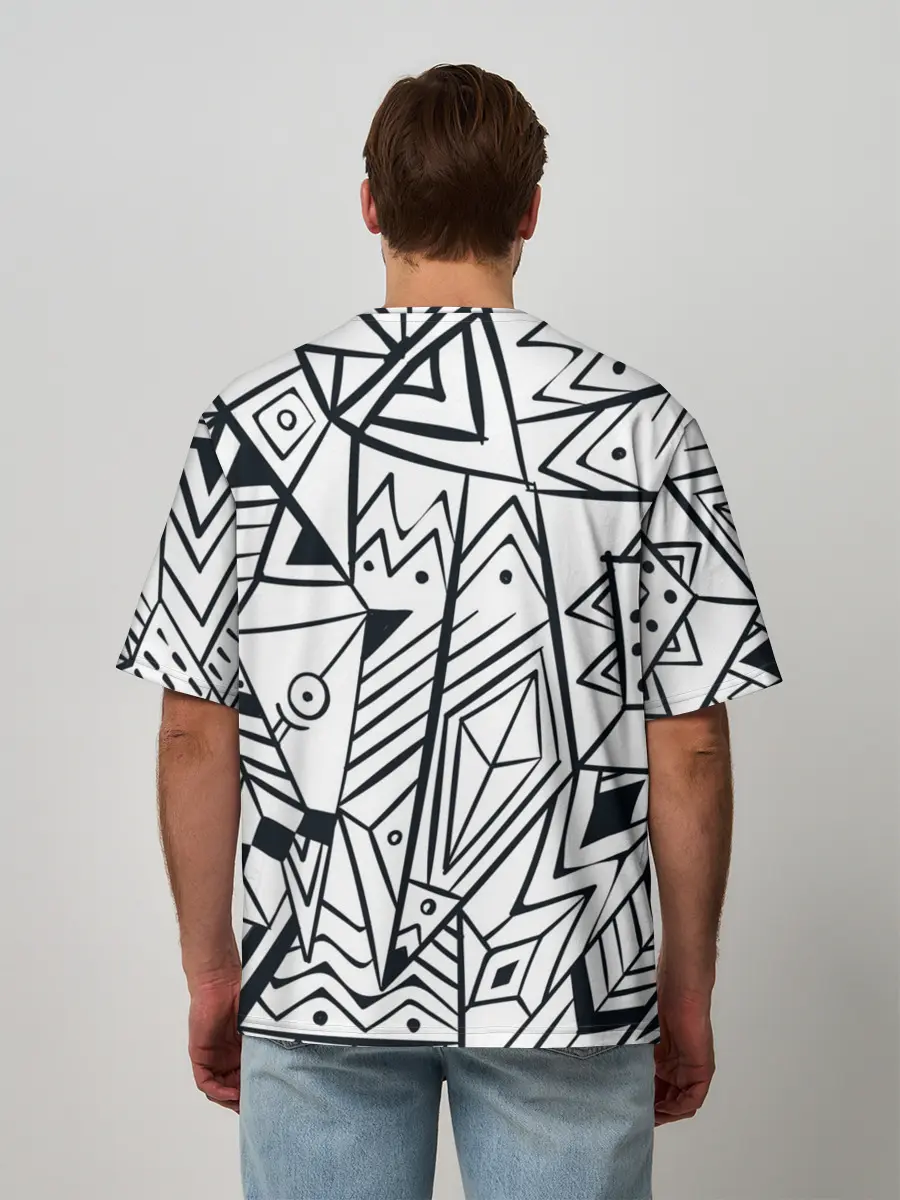 Мужская футболка оверсайз / Boho Style 2