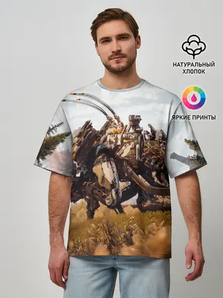 Мужская футболка оверсайз / Horizon Zero Dawn