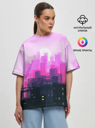 Женская футболка оверсайз / CITY