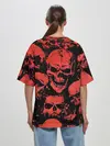 Женская футболка оверсайз / Skulls pattern