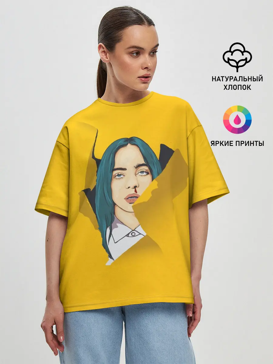 Женская футболка оверсайз / Billie Eilish