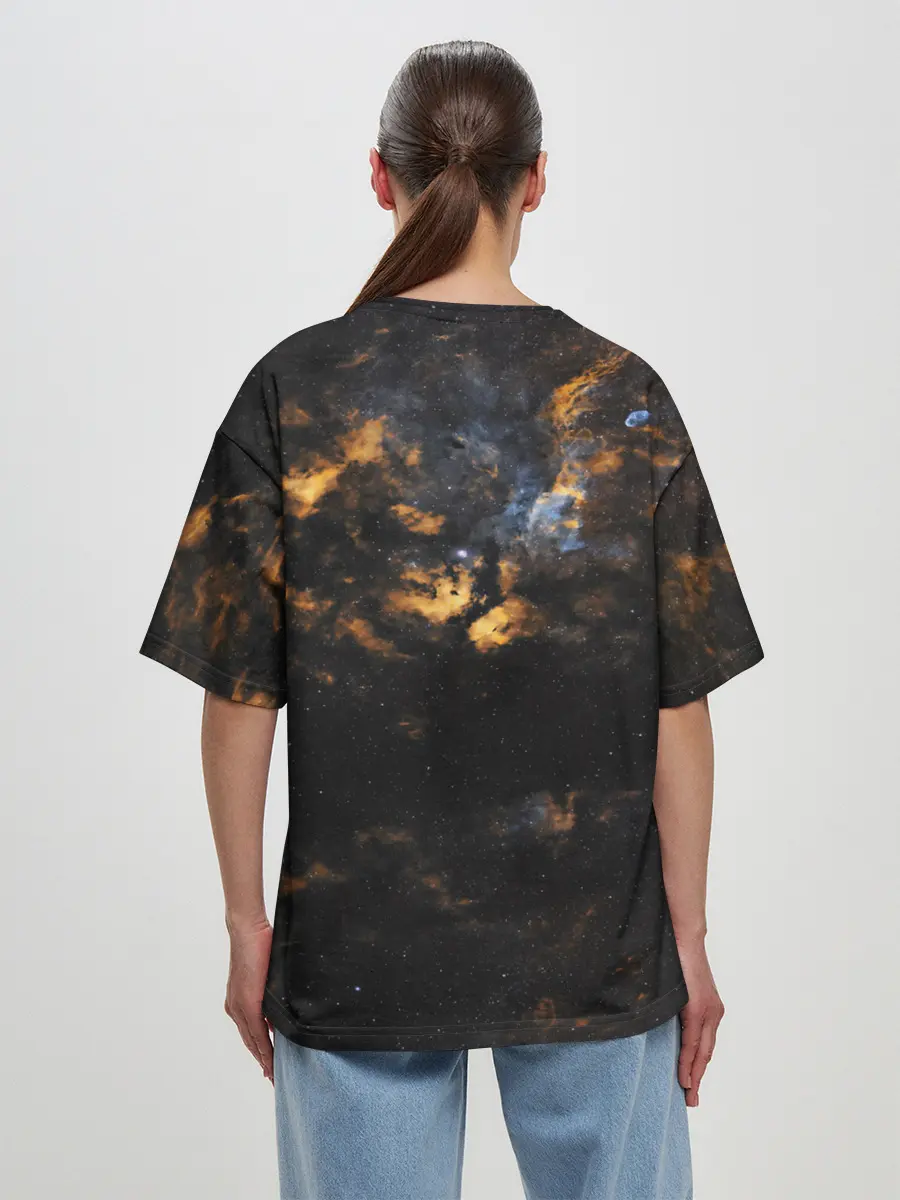 Женская футболка оверсайз / Космическое небо