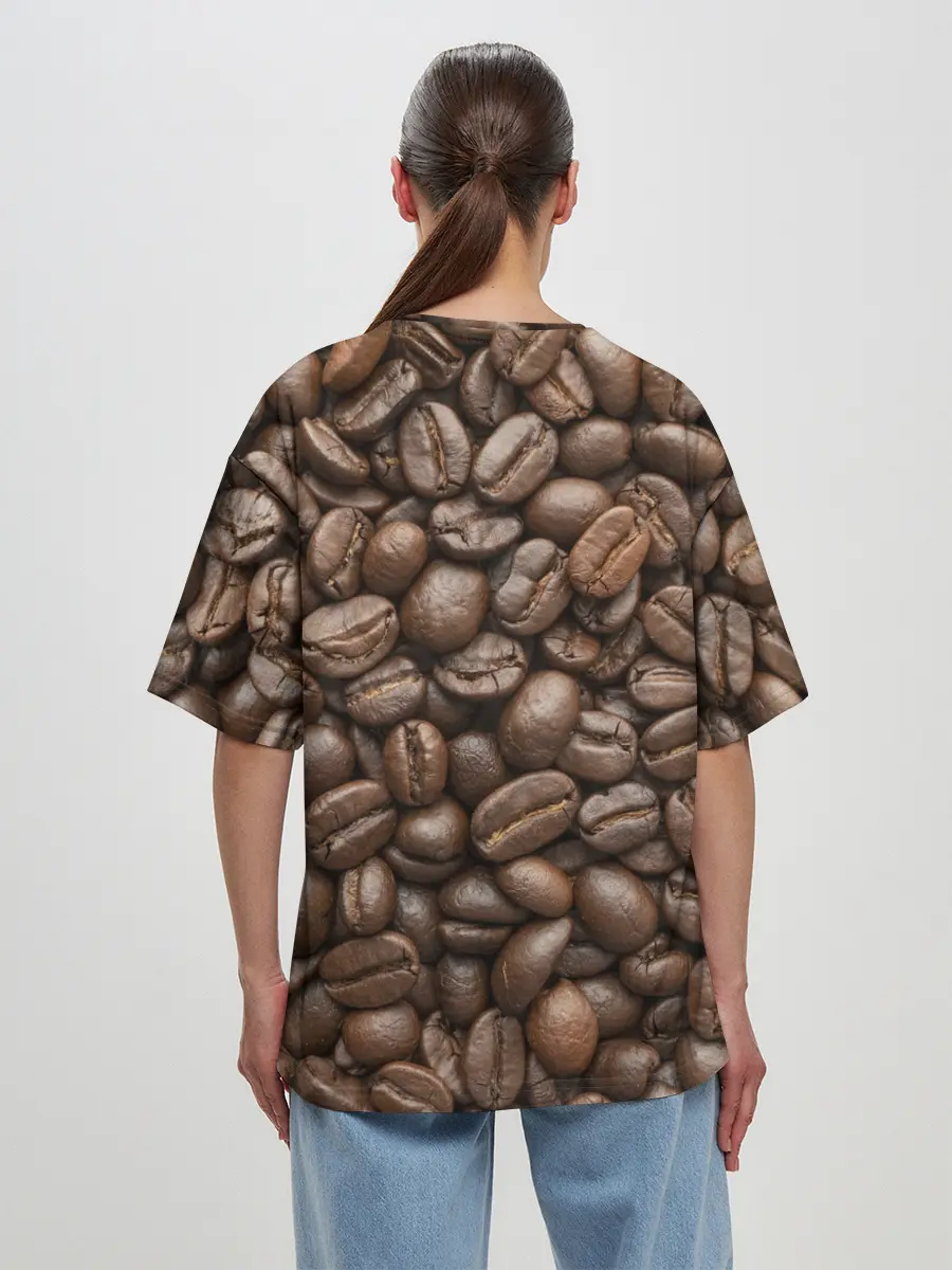 Женская футболка оверсайз / Coffee