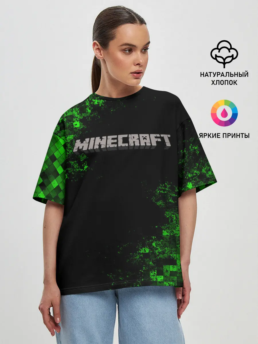 Женская футболка оверсайз / MINECRAFT