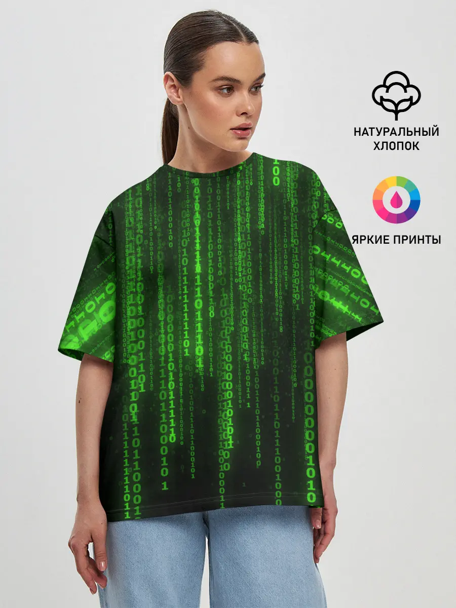 Женская футболка оверсайз / Компьютерный язык