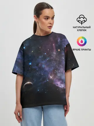Женская футболка оверсайз / Звезды