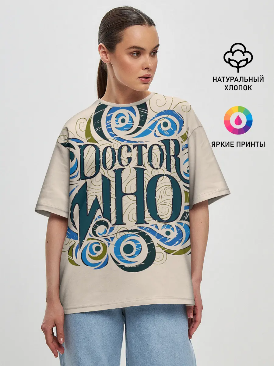 Женская футболка оверсайз / Doctor Who