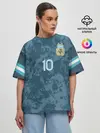 Женская футболка оверсайз / Messi away Copa America 2020