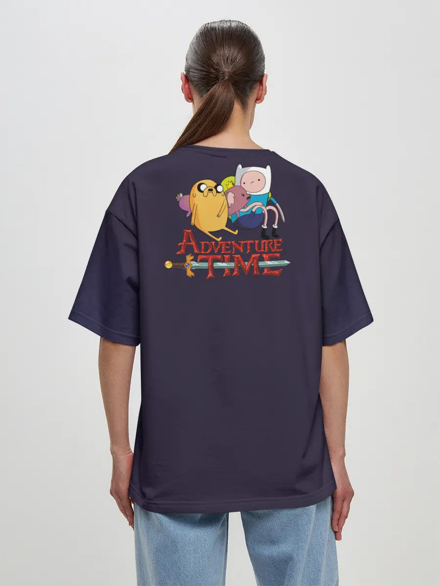 Женская футболка оверсайз / Время Приключений