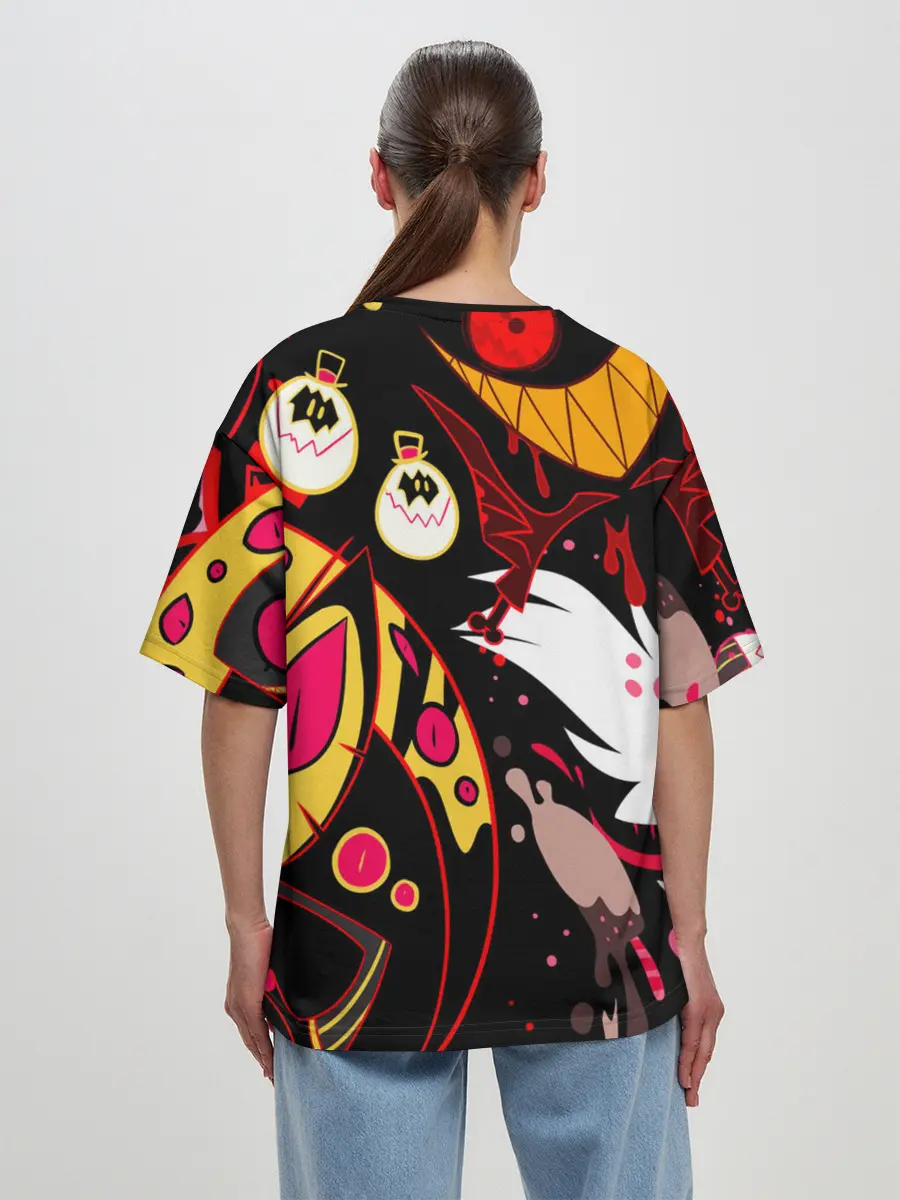 Женская футболка оверсайз / Hazbin Hotel