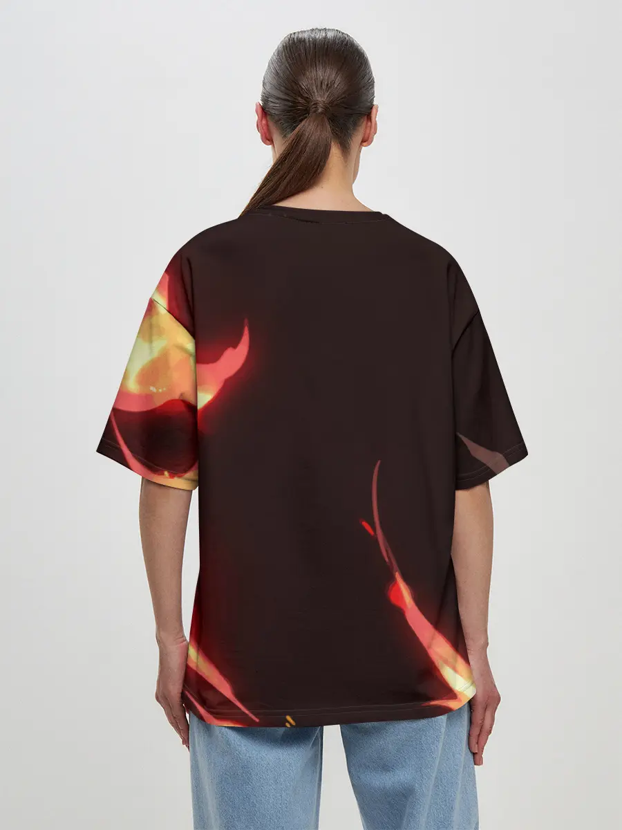 Женская футболка оверсайз / Клинок рассекающий демонов