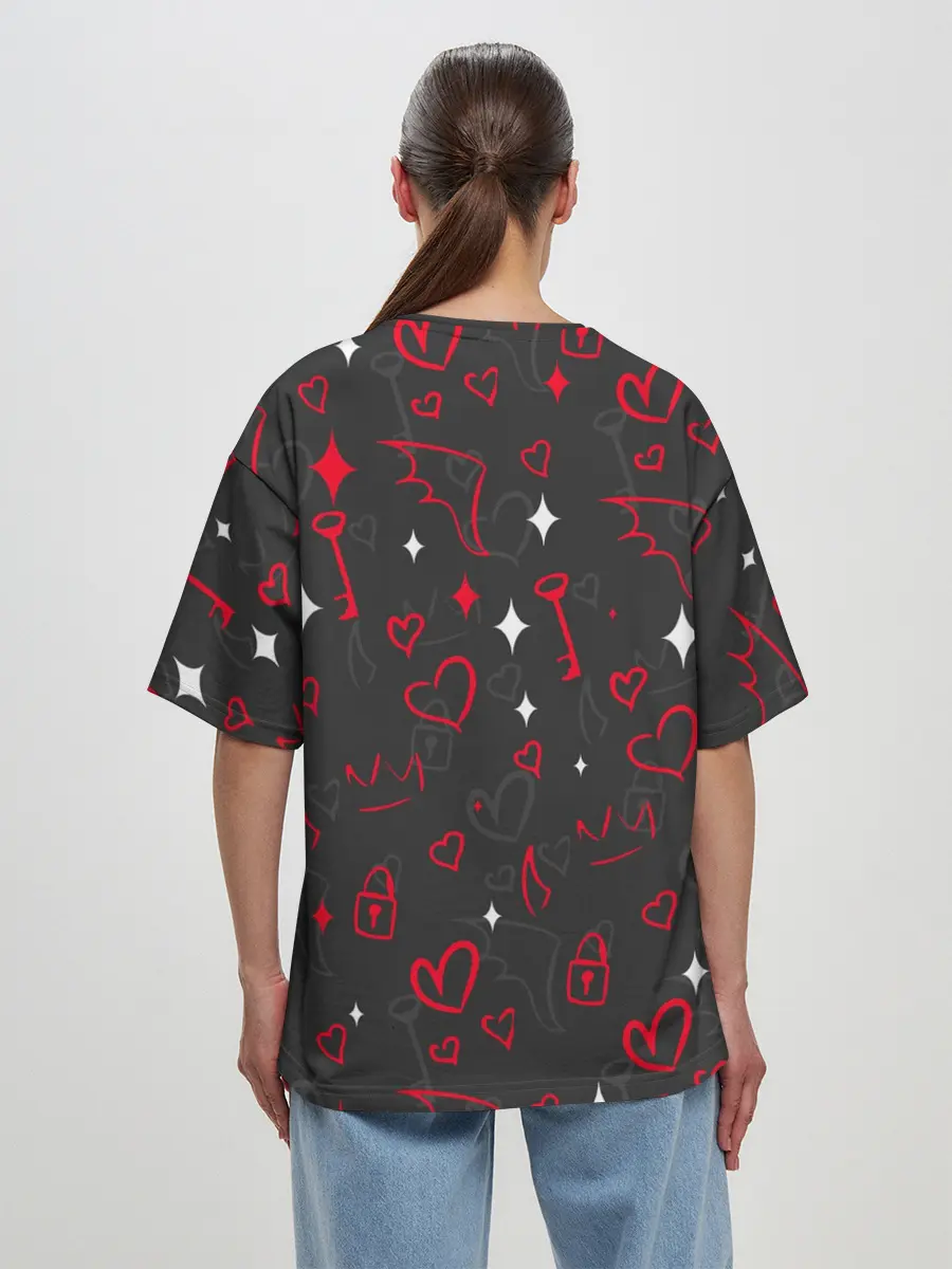 Женская футболка оверсайз / ОТЕЛЬ ХАЗБИН ЭШЛИ