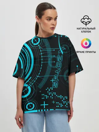 Женская футболка оверсайз / SpaceX