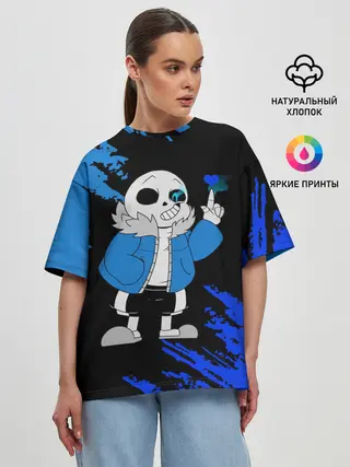 Женская футболка оверсайз / UNDERTALE