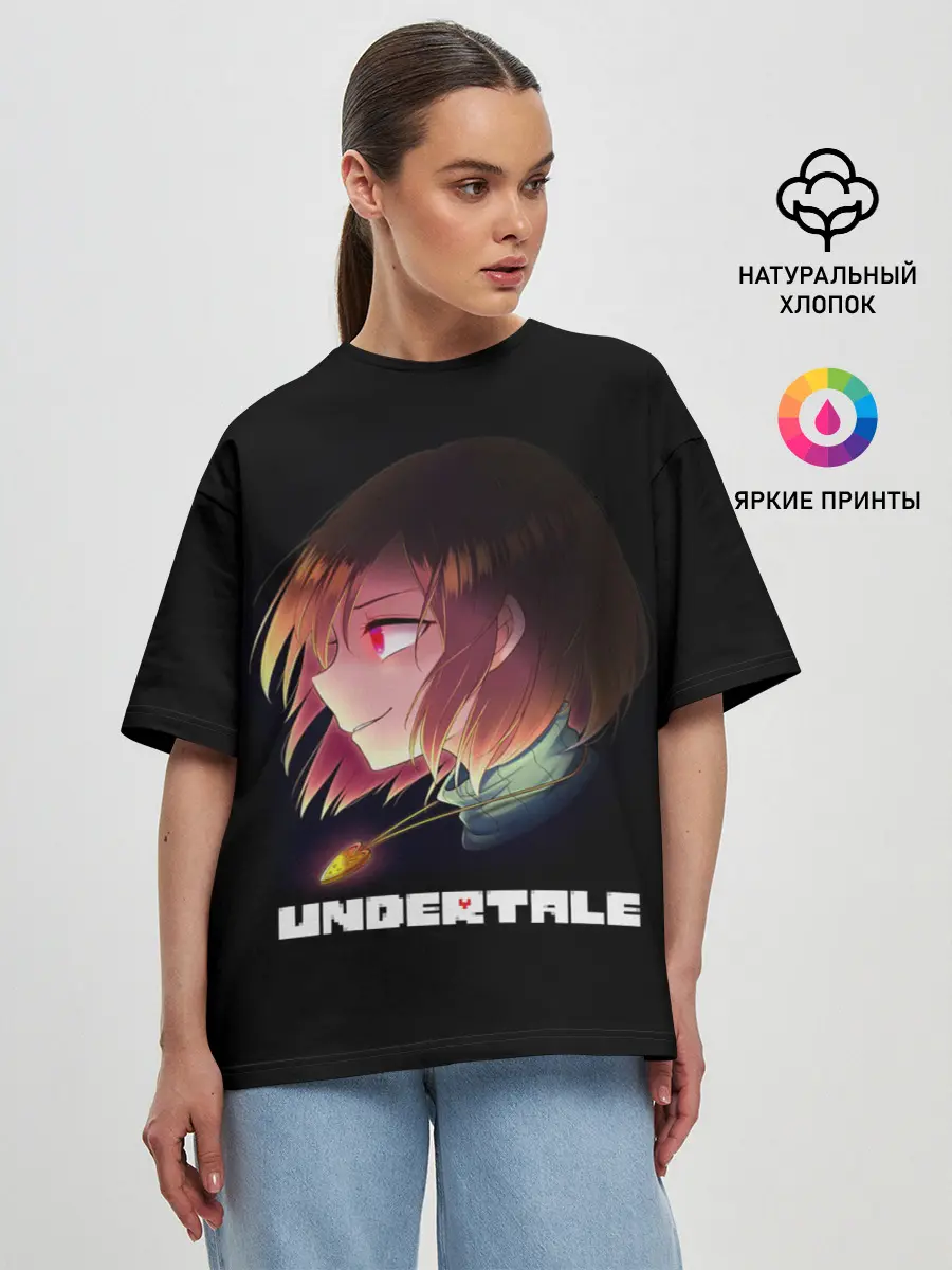 Женская футболка оверсайз / UNDERTALE