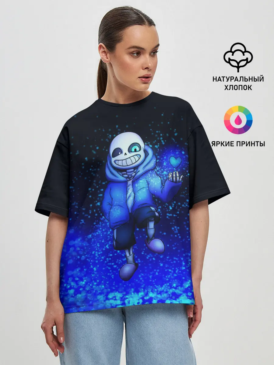 Женская футболка оверсайз / UNDERTALE