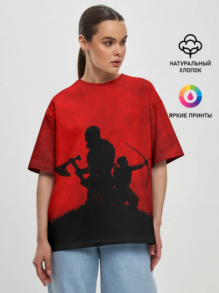 Женская футболка оверсайз / God of War