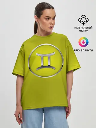 Женская футболка оверсайз / Gemini