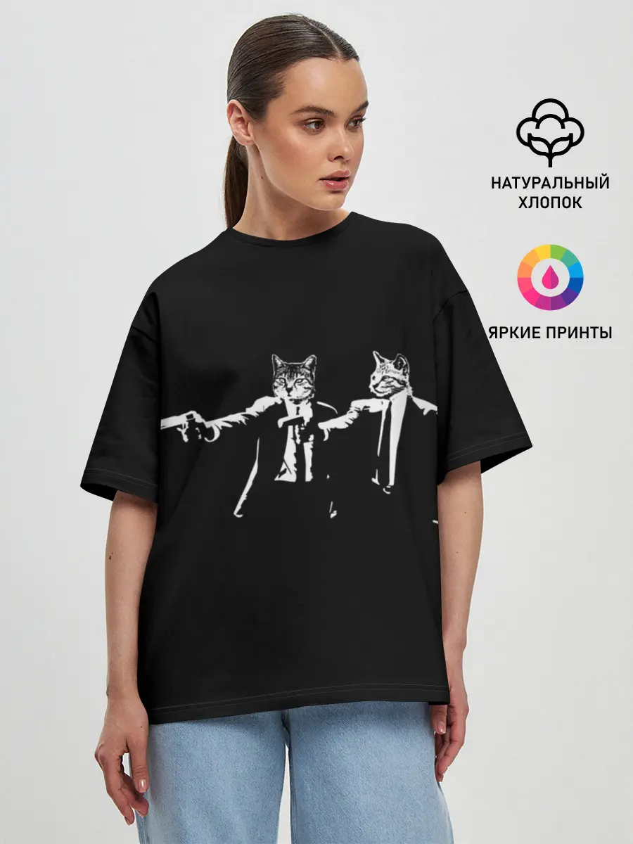Женская футболка оверсайз / Криминальное Чтиво