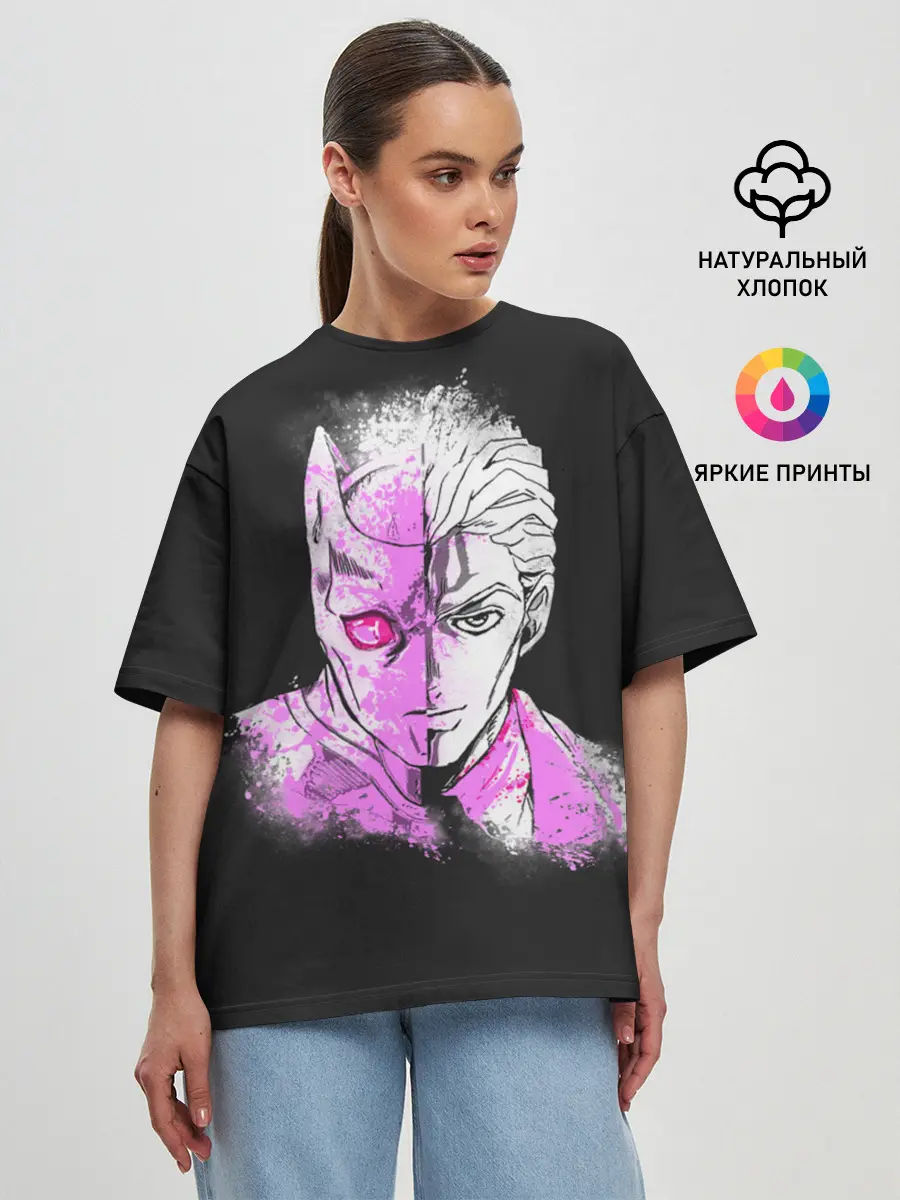 Женская футболка оверсайз / Kira & Killer Queen