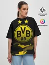 Женская футболка оверсайз / Боруссия Дортмунд