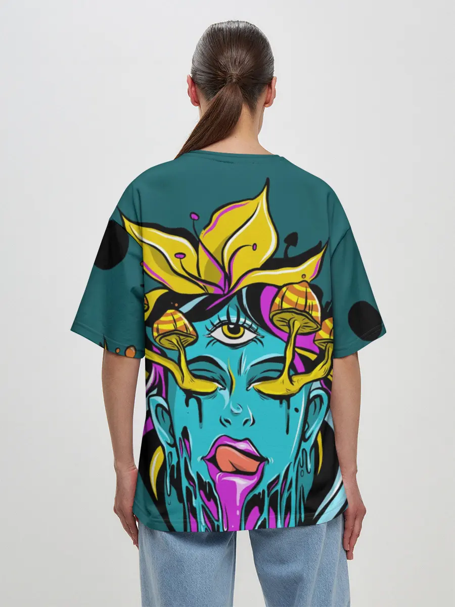 Женская футболка оверсайз / Девушка трип