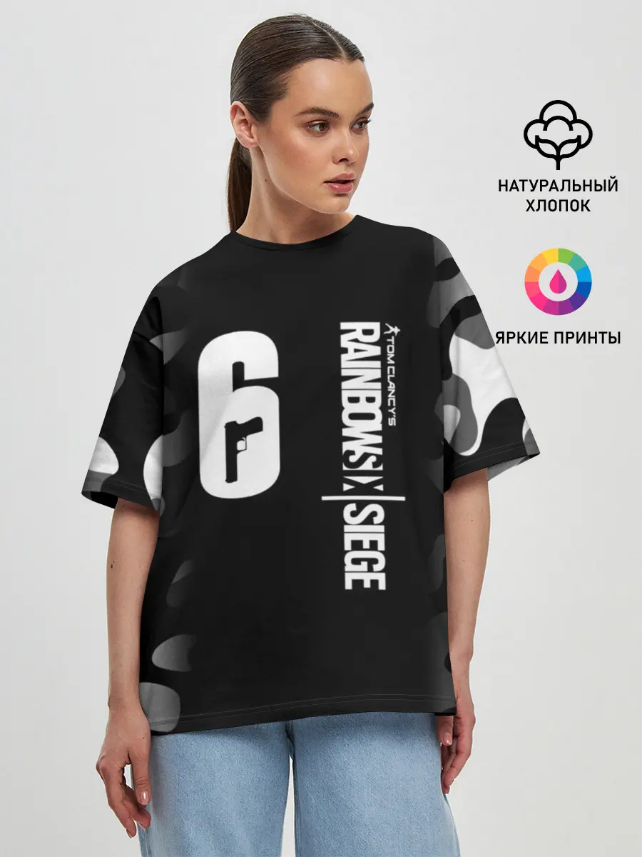 Женская футболка оверсайз / RAINBOW SIX SIEGE