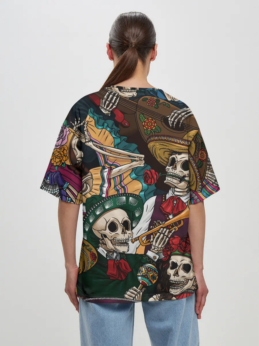 Женская футболка оверсайз / Мексиканская Вечеринка