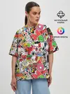 Женская футболка оверсайз / Sticker Bombing